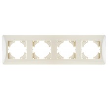 Ugra РАМКА 4-местная, цвет бежевый.  С1140-003  GUSI Electric