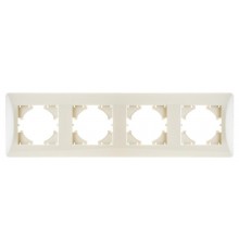 Ugra РАМКА 4-местная, цвет бежевый.  С1140-003  GUSI Electric