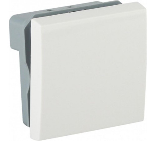 Выключатель модульный одноклавишный 45х45мм белый  АДЛ 13-904  Рувинил