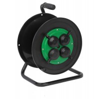 Катушка пластиковая RP-4e-IP44 для подключения провода 4 розетки c заземлением с защитными крышками  Б0055423  ЭРА