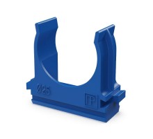 Крепёж-клипса для труб АБС-пластик синяя д25 в малой упаковке (10шт/500шт уп/кор)  PR13.0062  Промрукав