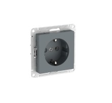 AtlasDesign Грифель Розетка с заземлением, 16А, механизм, быстрозажимные клеммы  ATN000743S  SE