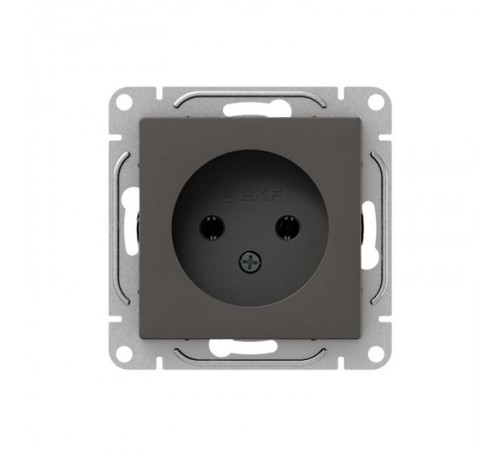 Механизм розетки, 16А, без заземления, без шторок, мокко Эпика  UP1-SOM-100 EKF
