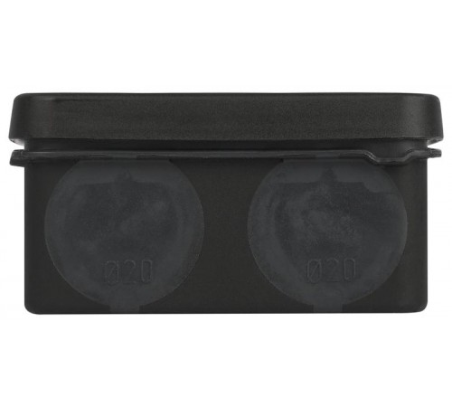 Распаячная коробка  KOR-80-80-40-9g-2MP-B двухкомпонентная HF стойкая к УФ 80х80х40мм черная прямой монтаж IP67 KOR-80-80-40-9g-2MP-B  Б0062822  ЭРА