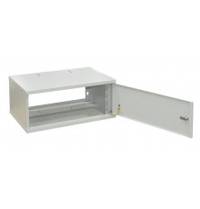 Шкаф настенный WZ-3684-01-02-011 (19"),серия SJK,10U,497х515x300,стальн.дв.,без задней панели,сер. (RAL 7035) собр.  34272  Zpas