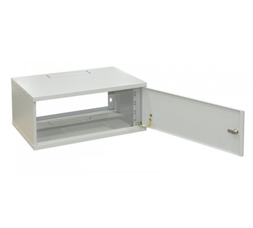 Шкаф настенный WZ-3684-01-02-011 (19"),серия SJK,10U,497х515x300,стальн.дв.,без задней панели,сер. (RAL 7035) собр.  34272  Zpas