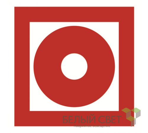 Знак безопасности BL-2020B.F10"Кнопка включения установок пожарной автоматики"  a21345  Белый свет