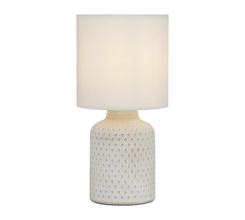 Настольная лампа Sabrina 7043-502 1 * Е14 40 Вт керамика белая  Б0053462  Rivoli