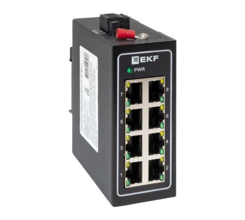 Промышленный неуправляемый коммутатор U-8T, 8 портов 10/100Base-T(X) RJ45, монтаж на динрейку TSX TSX-U-8TEKF