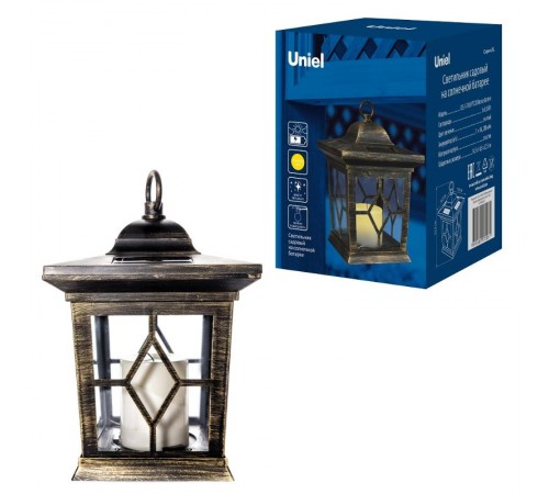 Cветильник садовый декоративный на солнечной батарее Bronze lantern USL-S-180/PT220 Серия Special  10227  Uniel