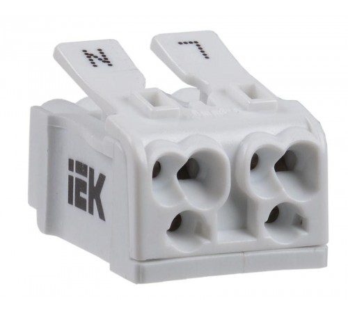 Клемма пружинная соединительная КСП2-L+N  UKZ-B06-2P-F0-E0-10  IEK
