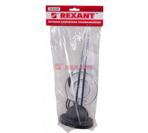 ТВ антенна комнатная телескопическая на подставке "Усы" (модель RX-105)  34-0105  REXANT