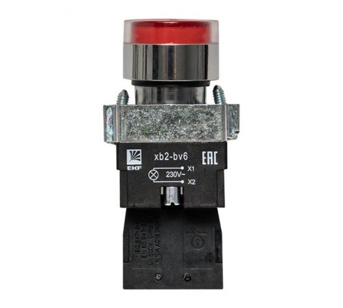 Кнопка BA42 с подстветкой 230В красная NC EKF PROxima  xb2-bw42-230  EKF