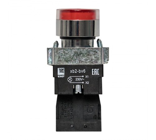 Кнопка BA42 с подстветкой 230В красная NC EKF PROxima  xb2-bw42-230  EKF