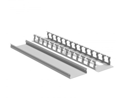 Кабельный органайзер с крышкой и отверстиями 2U, глубина 40 мм, для 19" IT-корпусов ДКС серии STI/CQE, RAL7035  R5CPF1942HE  DKC