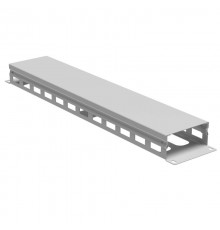 Кабельный органайзер с крышкой и отверстиями 2U, глубина 40 мм, для 19" IT-корпусов ДКС серии STI/CQE, RAL7035  R5CPF1942HE  DKC