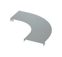 Крышка на угол горизонтальный 90 градусов, осн.400, R=600мм, горячеоцинкованная в комплекте с креп. эл. и соед. пластинами пластинами, необходимыми дл