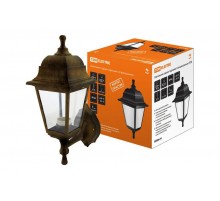 Светильник садово-парковый НБУ 04-60-001 60Вт ЛН/КЛЛ/LED Е27 IP44 четырехгранник, настенный, пластик, бронза  SQ0330-0714  TDM