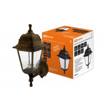 Светильник садово-парковый НБУ 04-60-001 60Вт ЛН/КЛЛ/LED Е27 IP44 четырехгранник, настенный, пластик, бронза  SQ0330-0714  TDM