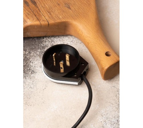 Вилка для разъема РШ-ВШ 32А 250В 2P+PE карболитовая черн.  AS-250-B-02  EKF