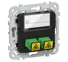 FLITE Розетка 2-ая оптоволоконная РОВ-2-ФлЧ черный  FI-KO20-K02  IEK