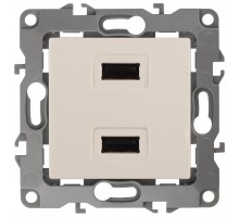 Устройство зарядное USB 12-4110-02  , 5В-2100мА,  слоновая кость  Б0027492  ЭРА