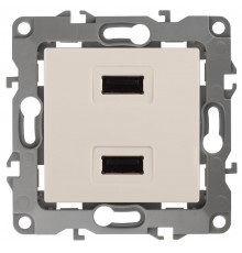 Устройство зарядное USB 12-4110-02  , 5В-2100мА,  слоновая кость  Б0027492  ЭРА