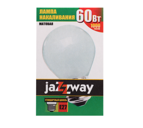 Лампа накаливания ЛОН  60Вт Е27 240В P45 clear  3320287  Jazzway