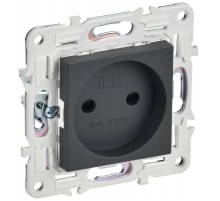 SKANDY Розетка без з/к с з/ш 10А SK-R01T титан  SK-R13-10-K48  IEK