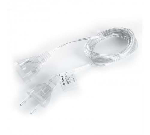 Сетевой шнур для гирлянд 3м, 2*0,5мм2, прозрачный, DM303  41658  FERON