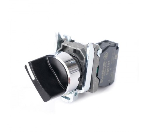 Переключатель SB4 в сборе модульный 22мм 2 позиции с возвратом 1НО  SB4BD41  SE