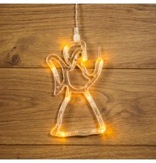 Фигура светодиодная "Ангелок" на присоске с подвесом, цвет ТЕПЛЫЙ БЕЛЫЙ  501-015  NEON-NIGHT