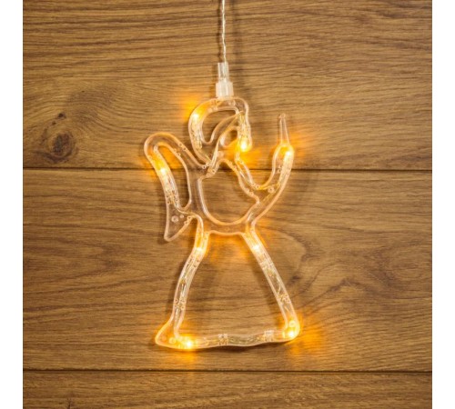 Фигура светодиодная "Ангелок" на присоске с подвесом, цвет ТЕПЛЫЙ БЕЛЫЙ  501-015  NEON-NIGHT