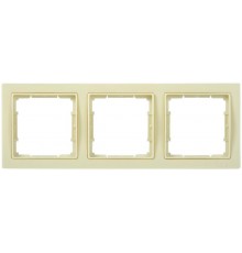 BOLERO Q1 кремовый Рамка 3-местная квадратная РУ-3-БК  EMB32-K33-Q1  IEK