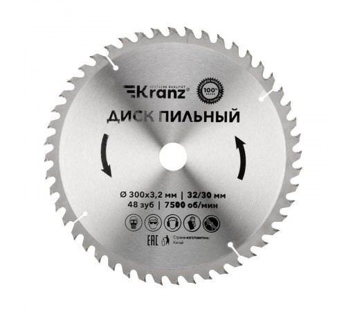 Диск пильный 300 мм х 48 зуб х 32/30 мм  KR-92-0133  Kranz