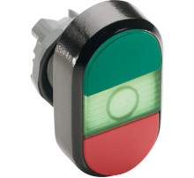 Кнопка двойная MPD3-11G (зеленая/красная) зеленая линза с тексто м (ON/OFF)  1SFA611132R1102  ABB
