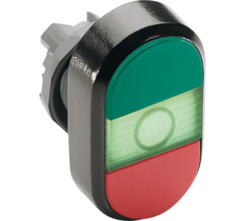 Кнопка двойная MPD3-11G (зеленая/красная) зеленая линза с тексто м (ON/OFF)  1SFA611132R1102  ABB