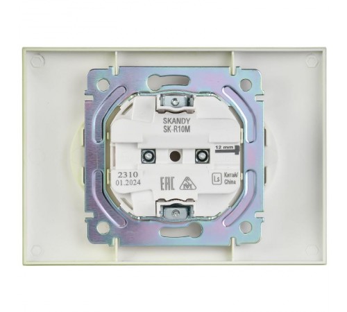 SKANDY Розетка 2-местная без з/к/ш 10А в сб. SK-R10M мятный  SK-R20-10-K06-F  IEK
