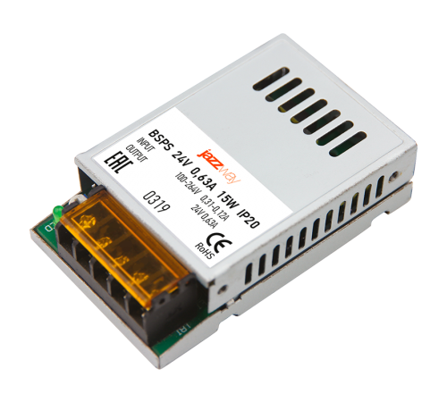 Драйвер для светодиодной ленты LED BSPS 24V 0,62A=15W IP20 3 г.гар.  .5018457  Jazzway