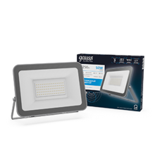 Прожектор светодиодный  Qplus 50W 4250lm 6500K 200-240V IP65 графитовый LED 1/10  690511350  Gauss