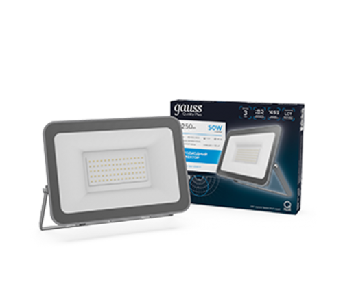 Прожектор светодиодный  Qplus 50W 4250lm 6500K 200-240V IP65 графитовый LED 1/10  690511350  Gauss