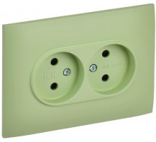 SKANDY Розетка 2-местная без з/к с з/ш 10А сб. SK-R09M мятный  SK-R23-10-K06-F  IEK
