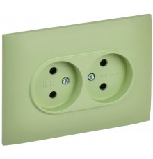 SKANDY Розетка 2-местная без з/к с з/ш 10А сб. SK-R09M мятный  SK-R23-10-K06-F  IEK