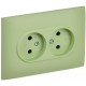 SKANDY Розетка 2-местная без з/к с з/ш 10А сб. SK-R09M мятный  SK-R23-10-K06-F  IEK
