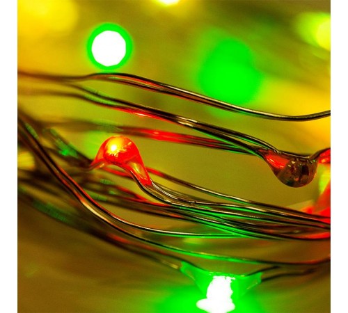 Гирлянда Роса 2 м, 20 LED, цвет свечения мультиколор, тонкий батарейный блок  303-009-1  NEON-NIGHT