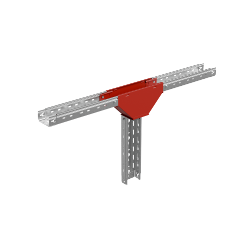 T-отвод вертикальный 50х400 мм вниз c разворотом трассы на 90 град "ПЛЮС"  TDVplus90-50-400  КМ-профиль