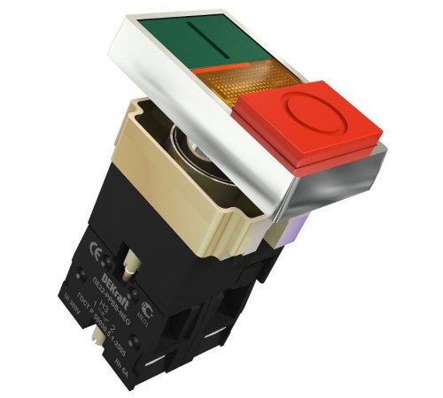 Перекл. I-O PPBB 22 мм Цвет:ЗЕЛЕНЫЙ-КРАСНЫЙ неон 2  25062DEK  DEKraft