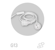 Патрон FITO-Holder G13 IP65 mini для ламп FITO до 600 мм 2хG13 с выключателем, вилкой 1.5 м  Б0057744  ЭРА