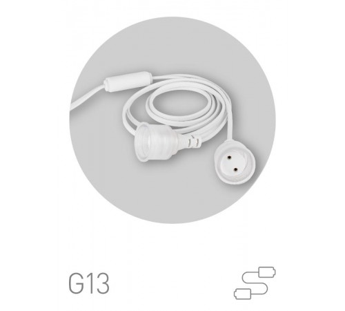 Патрон FITO-Holder G13 IP65 mini для ламп FITO до 600 мм 2хG13 с выключателем, вилкой 1.5 м  Б0057744  ЭРА