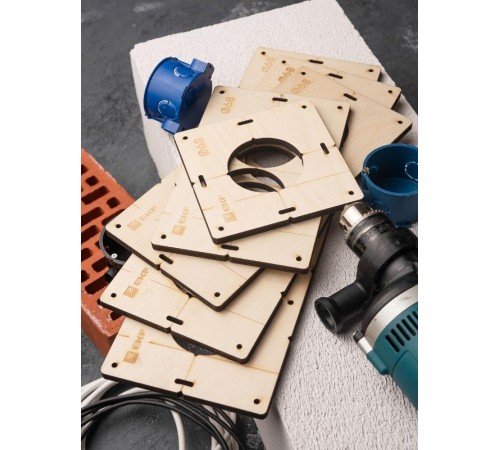 Комплект шаблонов для подрозетников диаметром 68 мм  Expert  sh-d68-k  EKF